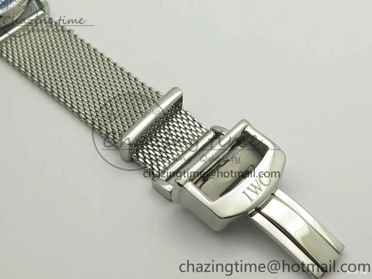 MIROTIME 0405 FastDry Portofino IW356501 SS V3 MK 1:1 Best Edition Black Dial On SS Mesh Bracelet MIYOTA 7195